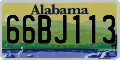 AL license plate 66BJ113