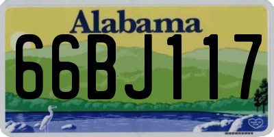 AL license plate 66BJ117