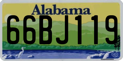 AL license plate 66BJ119