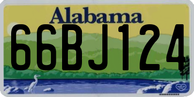 AL license plate 66BJ124