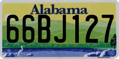 AL license plate 66BJ127