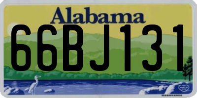 AL license plate 66BJ131