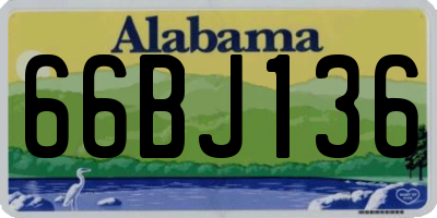 AL license plate 66BJ136