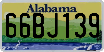 AL license plate 66BJ139