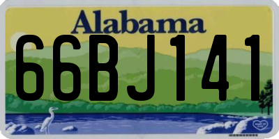 AL license plate 66BJ141