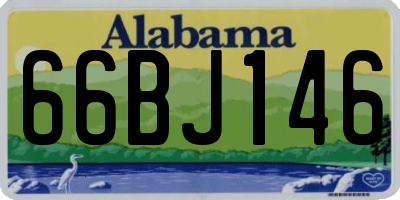 AL license plate 66BJ146