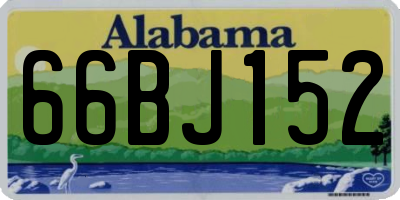 AL license plate 66BJ152