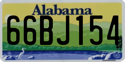 AL license plate 66BJ154