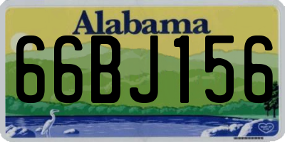 AL license plate 66BJ156