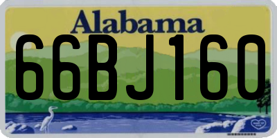 AL license plate 66BJ160