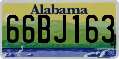 AL license plate 66BJ163