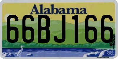 AL license plate 66BJ166