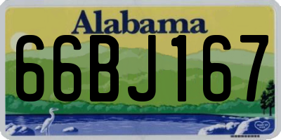 AL license plate 66BJ167
