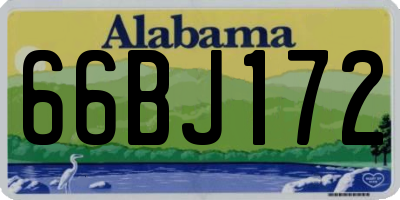 AL license plate 66BJ172