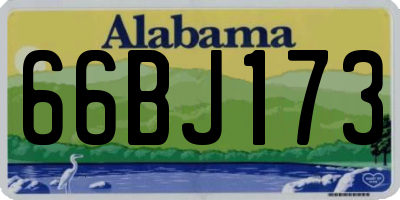 AL license plate 66BJ173