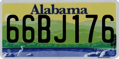 AL license plate 66BJ176
