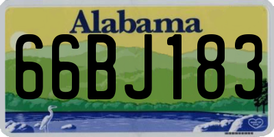 AL license plate 66BJ183