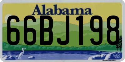 AL license plate 66BJ198