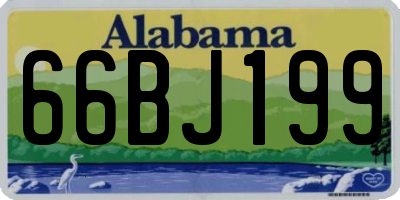 AL license plate 66BJ199