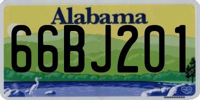 AL license plate 66BJ201