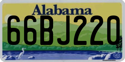 AL license plate 66BJ220