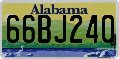 AL license plate 66BJ240