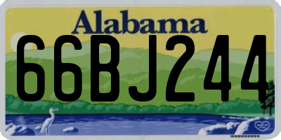 AL license plate 66BJ244