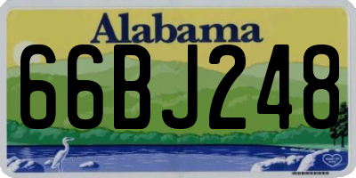 AL license plate 66BJ248