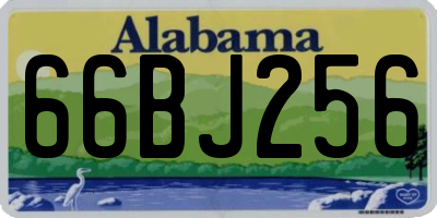 AL license plate 66BJ256