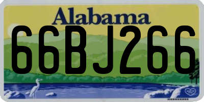 AL license plate 66BJ266