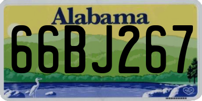 AL license plate 66BJ267