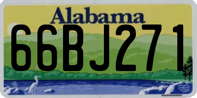 AL license plate 66BJ271