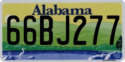 AL license plate 66BJ277
