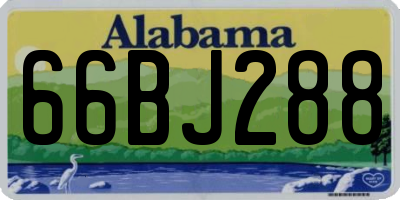 AL license plate 66BJ288