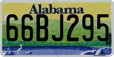 AL license plate 66BJ295