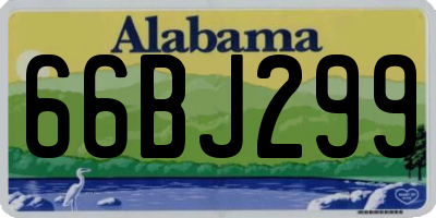 AL license plate 66BJ299