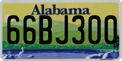 AL license plate 66BJ300