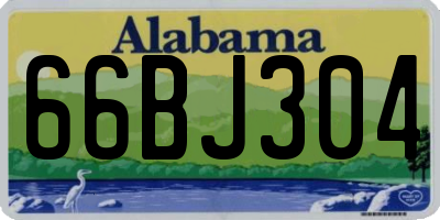 AL license plate 66BJ304