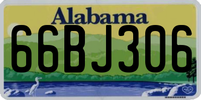 AL license plate 66BJ306
