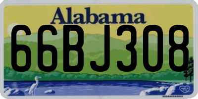 AL license plate 66BJ308