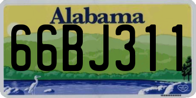 AL license plate 66BJ311