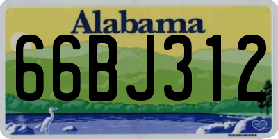 AL license plate 66BJ312