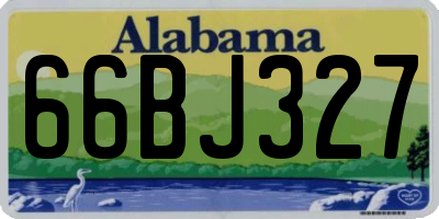 AL license plate 66BJ327