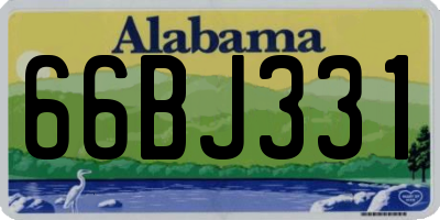 AL license plate 66BJ331