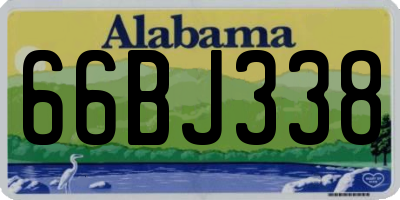 AL license plate 66BJ338