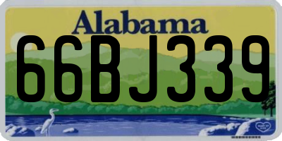 AL license plate 66BJ339