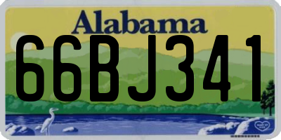 AL license plate 66BJ341