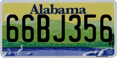AL license plate 66BJ356