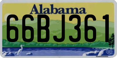 AL license plate 66BJ361
