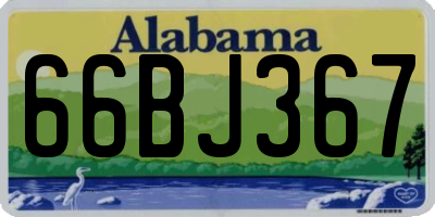 AL license plate 66BJ367